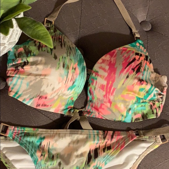 Victoria’s Secret Hottie Halter Watercolor Bikini - Picture 3 of 6